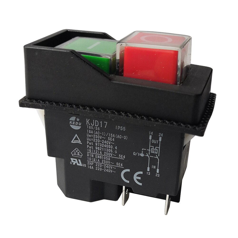 KEDU KJD17 Electromagnetic Switches Push Button Switch for Garden Tools 120V 220V 4Pin 5Pin