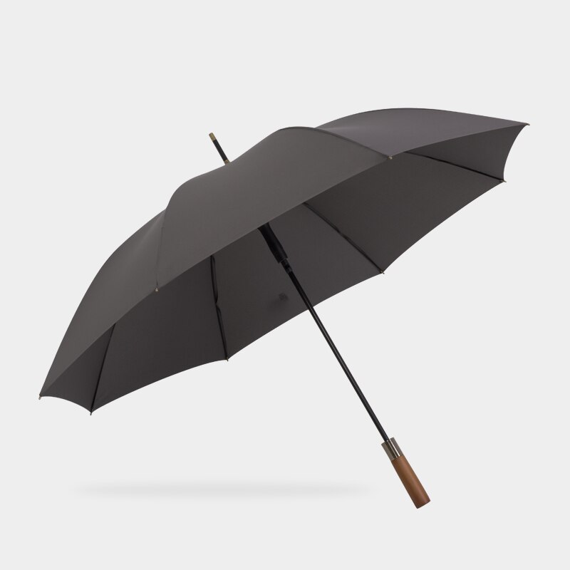 Paraguas grande para hombre, sombrilla de mango largo semiautomático, resistente al viento, de gran Anti UV, para Golf y lluvia, 120cm, 8 varillas,: Gray