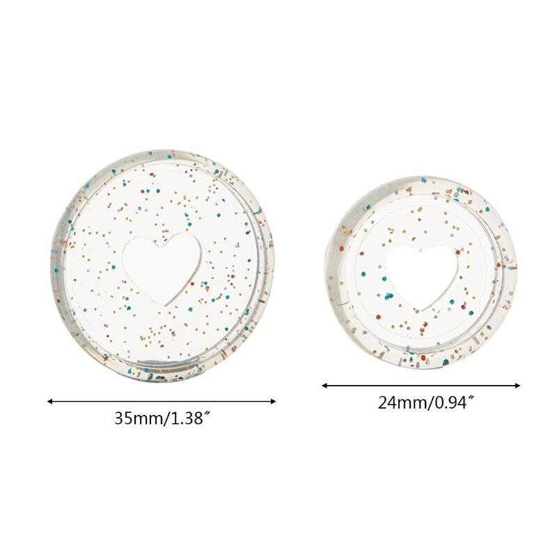20 kpl glitter paljetti sydän kansio sormus sieni reikä irtolehtinen vihkon side dxab