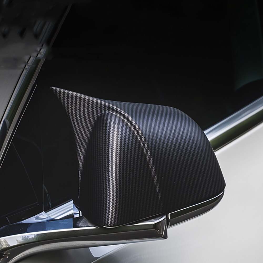Para Tesla Model 3 cubierta de espejo retrovisor lateral de coche cubiertas de espejo retrovisor negro brillante Accesorios Para Auto