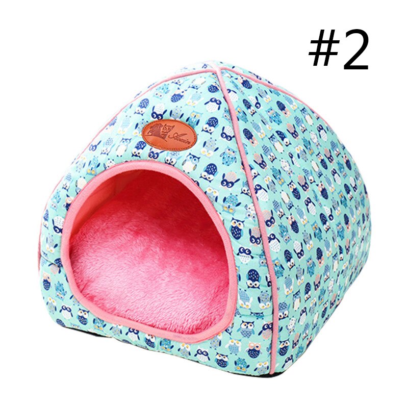 Suministros coloridos de cueva para mascotas, bonita casa para perro y gato, tienda para perros, perrera, invierno cálido, cojín, cama de cesta, apto para gatos pequeños, perros: B / S