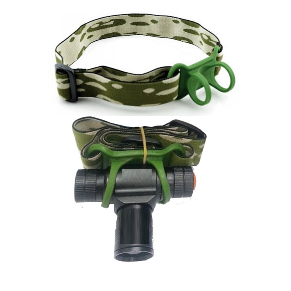6.2*3.6*3cm/2.44*1.18" Headlamp Flashlight Holder Silicone 5 Colors Hands-Free Head Lamp Accessory Elastic Band Flashlights