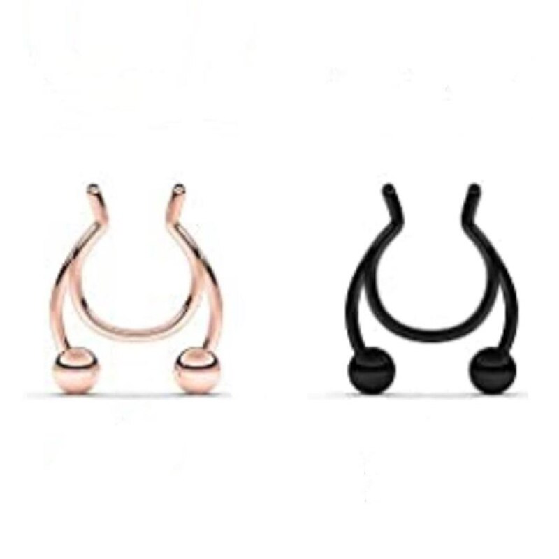 1 pièces anneau de nez pince-nez médical en acier inoxydable offre spéciale Septum Nasal faux nez anneau Piercing bijoux pas cher