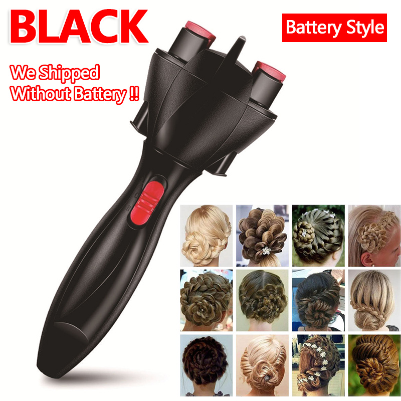 360 Degree Rotating Automatic Hair Braider Machine Two Strand Twist Braid Maker Electric Hair Styling Tool for Women Girls: Default Title