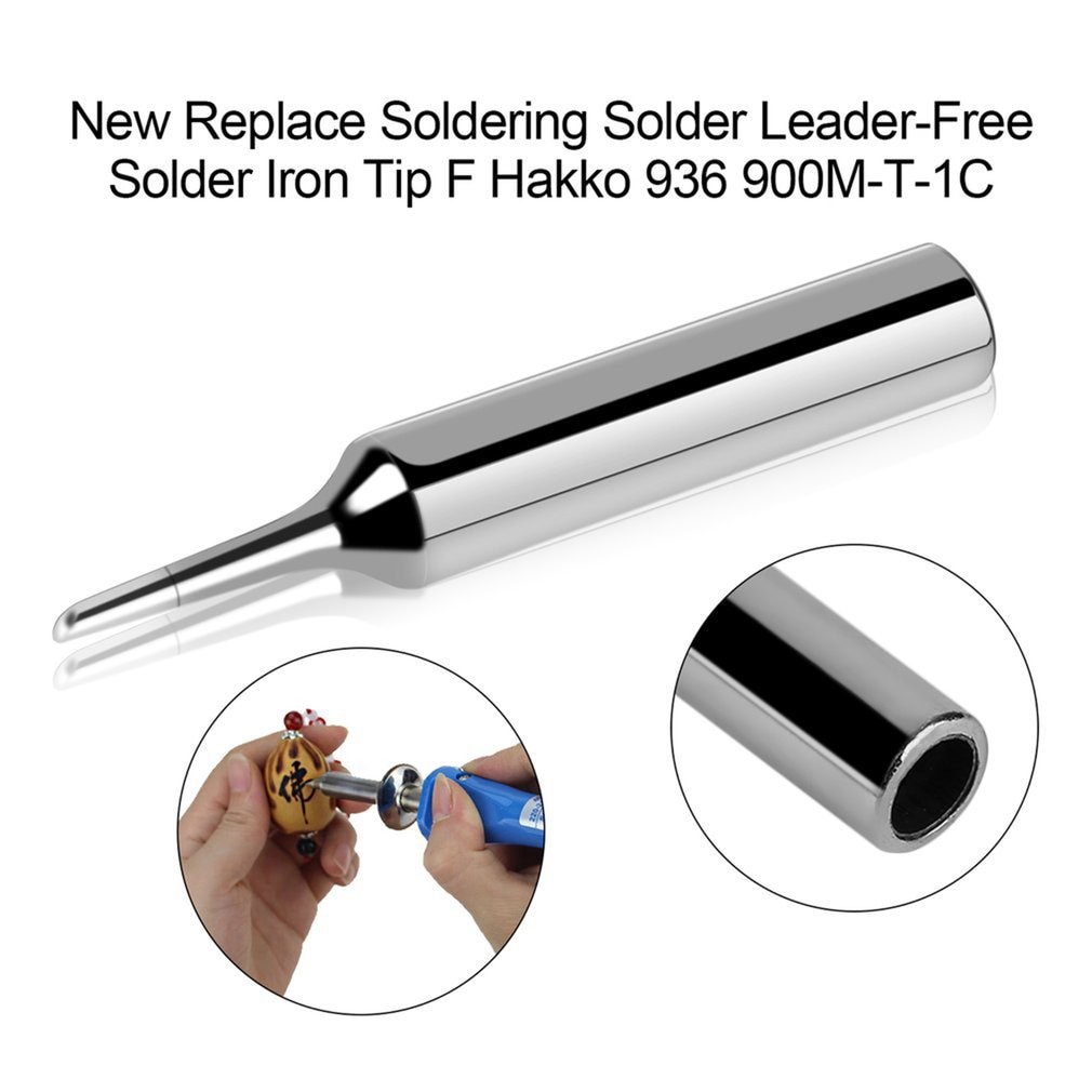 10pcs+Iron casing /lot Lead-free Solder Iron Tip 900M-T For 936 SAIKE ATTEN AOYUE KADA YIHUA Soldering Rework Station Iron Tsui