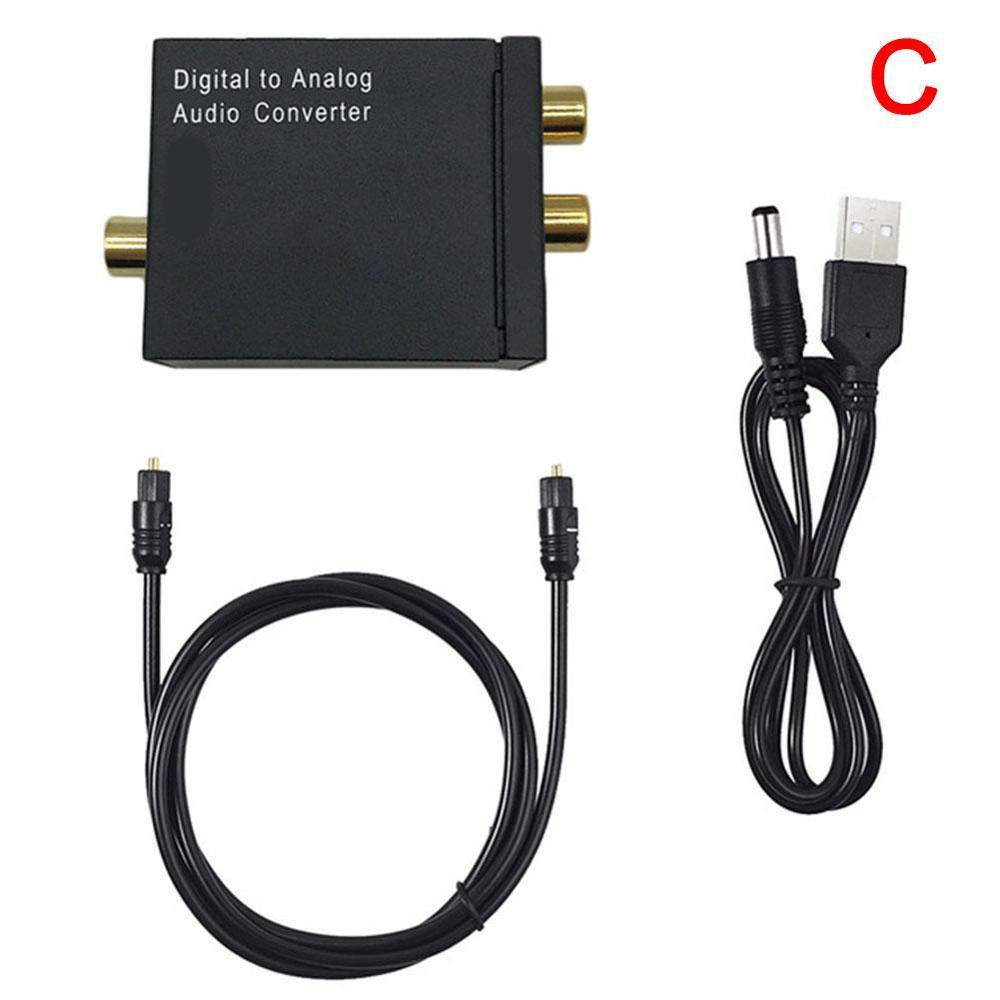 Optical Digital Stereo Audio SPDIF Toslink Coaxial To Analog 2*RCA DAC Converter Amplifier Decoder Adapte Jack Signal W4Z6: Fiber usb Converter