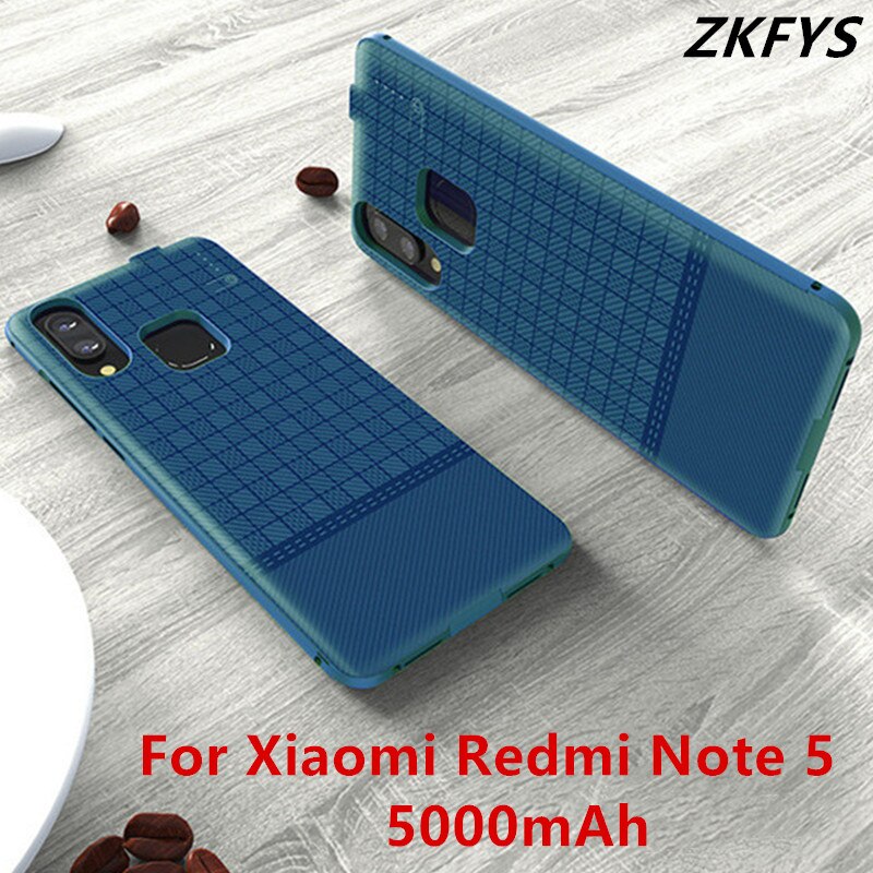 Akkukotelot xiaomi redmi note 5: lle ulkoiselle virtapankille akun lataussuojus 5000 mah kannettavan laturin akkukoteloa