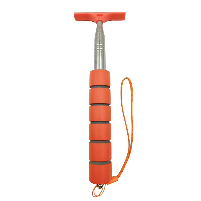 Car Rearview Mirror Wiper Telescopic Auto Mirror Squeegee Cleaner 98cm Long Handle Car Cleaning Tool Mirror Glass Mist Cleaner: Red