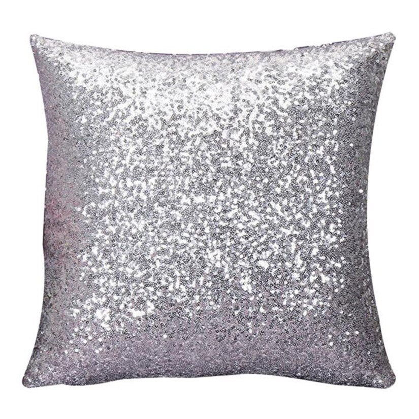 Kvalificerad kudde enfärgad glitter paljetter kasta café heminredning kudde levert dig 6426