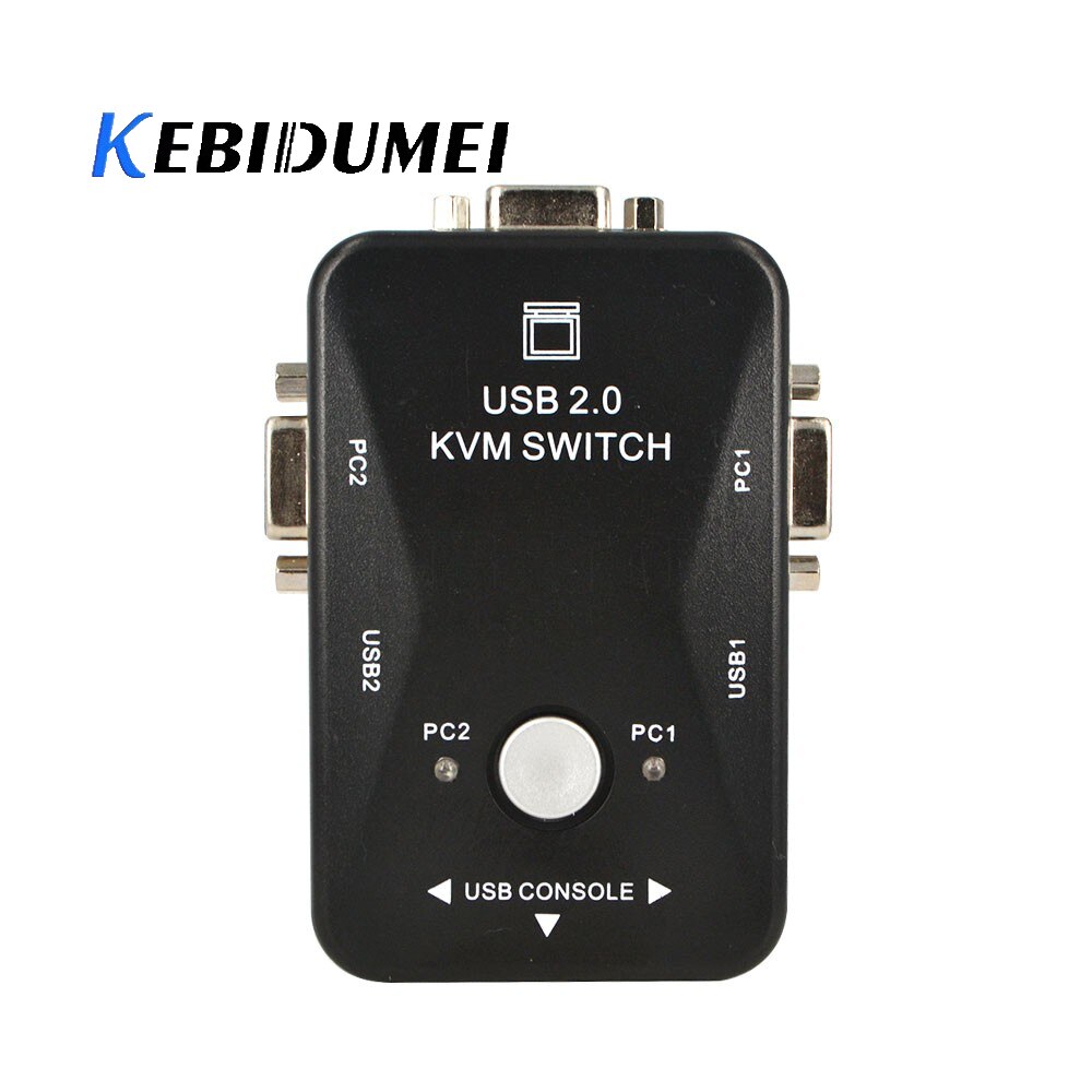 Kebidumei 2 Port USB KVM Switch Switcher Box VGA SVGA Splitter Auto Controller Muis Toetsenbord 1920*1440