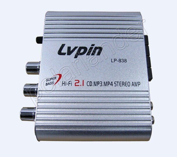 super bass Hi-Fi 2.1 20WX3 CD MP3 MP4 Stereo power Mini Computer Car Amplifier Subwoofer Out Amplifier LP-838
