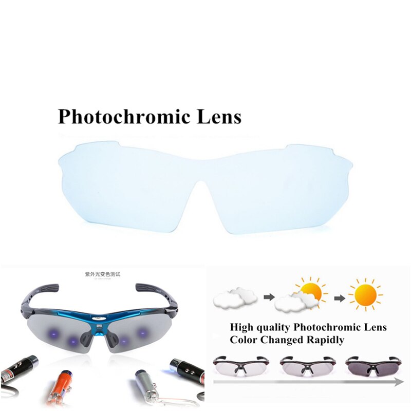 ROBESBON Meekleurende Fietsen Zonnebril Lens UV400 Mannen Vrouwen Outdoor Sportbrillen MTB Wandelen Oculos Ciclismo