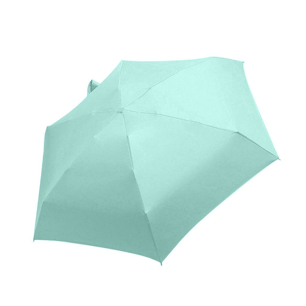 45#  kvinnor lyxigt lättviktsparaply svart beläggning parasoll 5- faldigt solregnparaply unisex reseskyddad ficka miniparaply