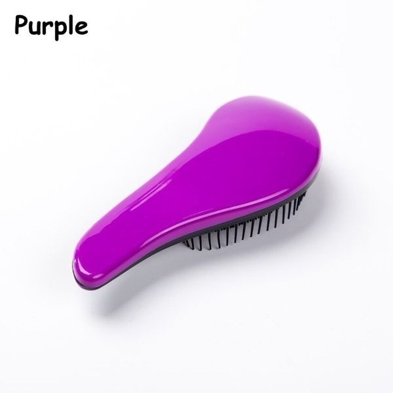 Baby Kinder und Frauen Entwirren Haar Pinsel Combs Salon Sanfte Anti-statische Pinsel Verwicklung Nass Trocken Borsten Griff Baby haar Pinsel: Purple