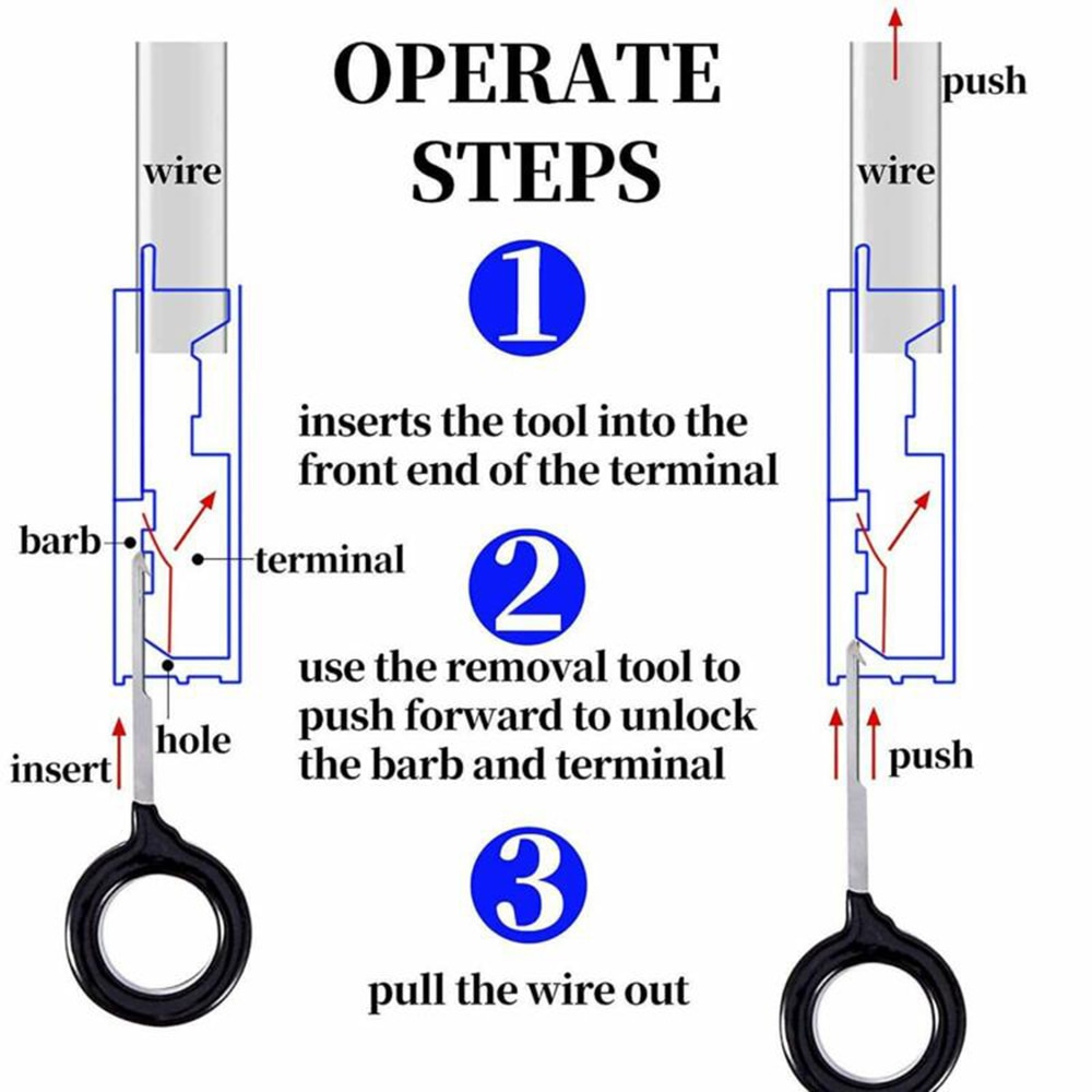 Tools Pin Ejector Kit Set Wire Connector Extractor Automotive Terminal