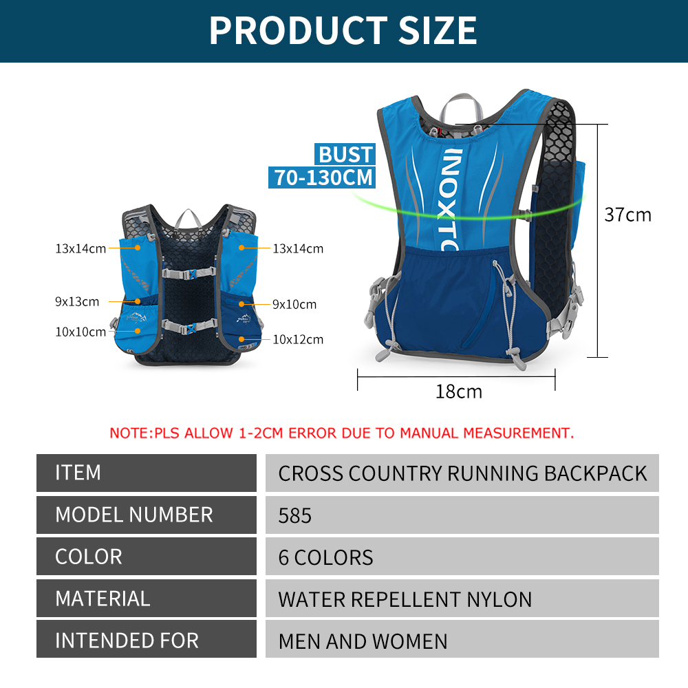 5l Lichtgewicht Hardloop Rugzak Hydratatie Vest Hardlooptas Geschikt Voor Fiets Marathon Wandelen Ultralichte En Draagbare Tas