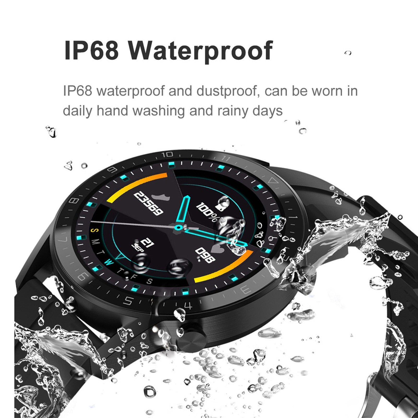 DT92 Bluetooth Oproep Smart Horloge Mannen Full Touch Screen IP68 Waterdichte Smartwatch Voor Android Ios Sport Fitness Horloges