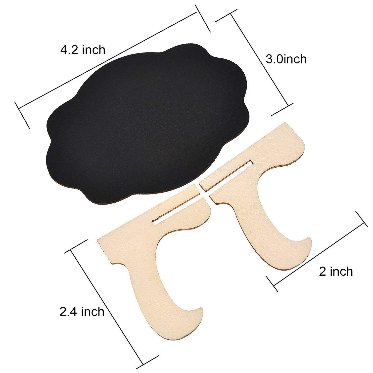 20 Sets Mini Chalkboard Signs Small Blackboard with Wooden Frame Easel for Kids Craft and Party Wedding Event Table Decor