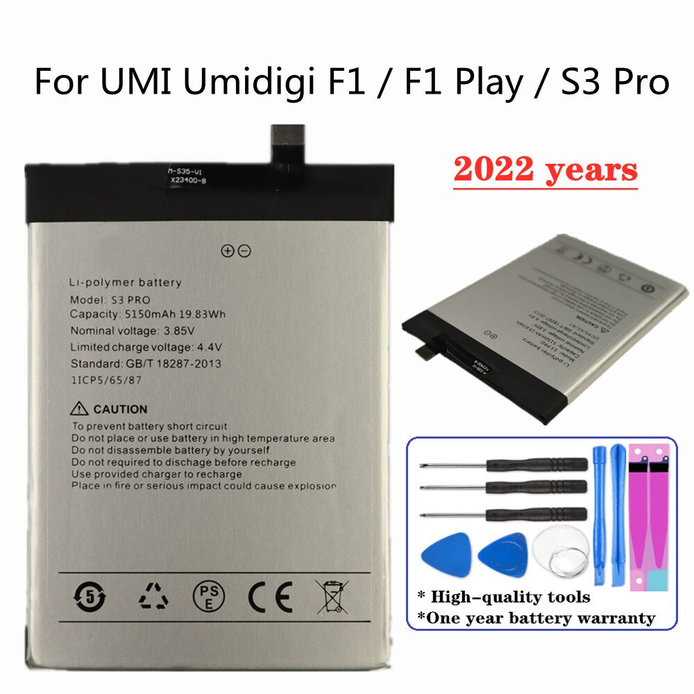 UMIDIGI Original Battery For UMI Umidigi F1 Play F2 A9 A7 A5 A3 A1 Pro Z2 Z Touch One Max One Pro Power 3 S2 Pro Lite S3 Pro: Umidigi S3 Pro