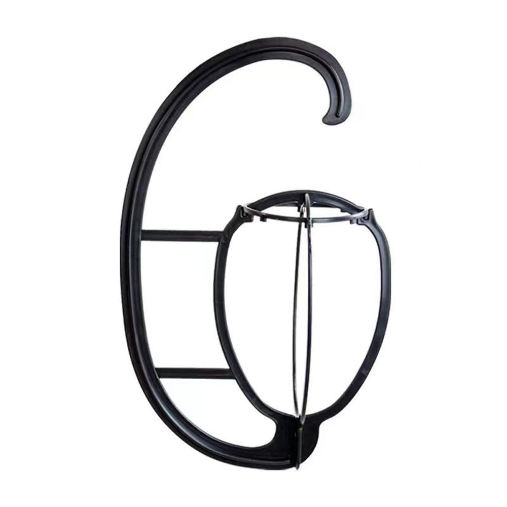 Multiple Wig Stand Holder Hanging Hair Extensions Wigs Accessories Organizer Storage Solution for Beauty Care: black