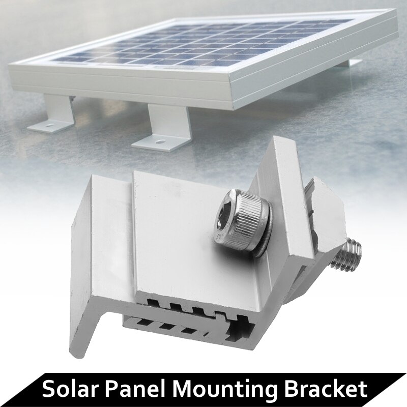 1/4/8 stk solpanel monteringsbeslag fotovoltaisk enkelt rustfrit stål solsystem tilbehør support 35mm to 50mm