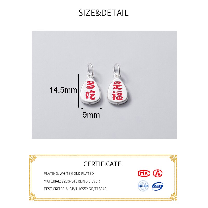 Meetsoft bietet trendige anhänger aus sterlingsilber mit wassermotiven und chinesischen schriftzeichen – ein besonderes accessoire für selbstgemachte halsketten.