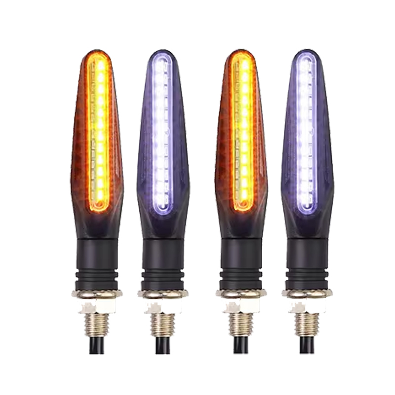 24LED Motorrad LED Blinker Weiß verrotten Bernstein Fließende Indikatoren Vorne Hinten Licht Blinker Blinker Für Schmutz Fahrrad Sport: Gelb