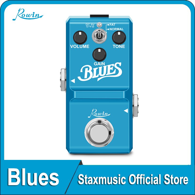 Rowin-Pedal de efectos para guitarra, Pedal de guitarra Overdrive, LN-321, Blue