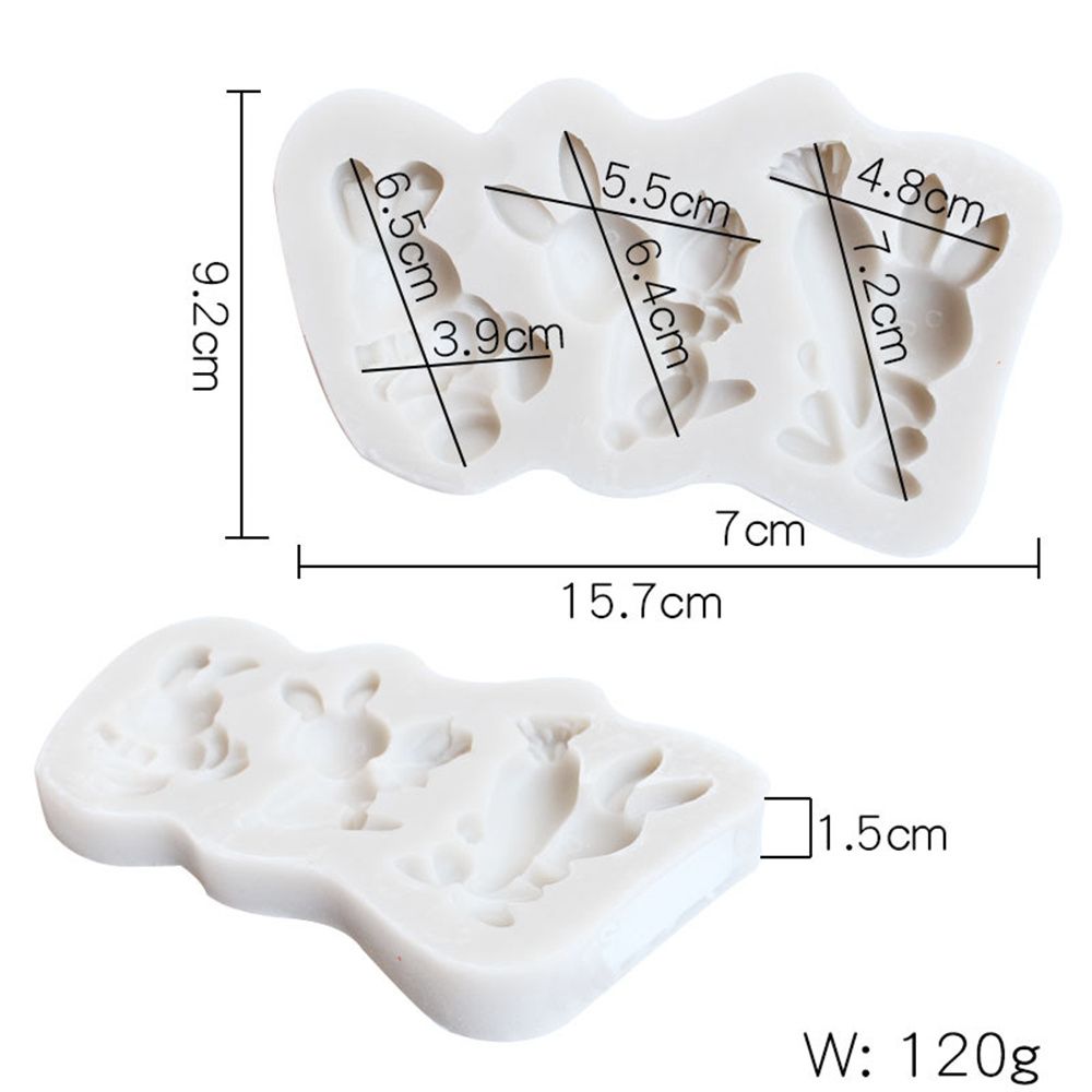 Resin Kitchen Tool Bunny Rabbit Shape Easter Supplies Silicone Mould Fondant Cake Molds Cupcake Accessories