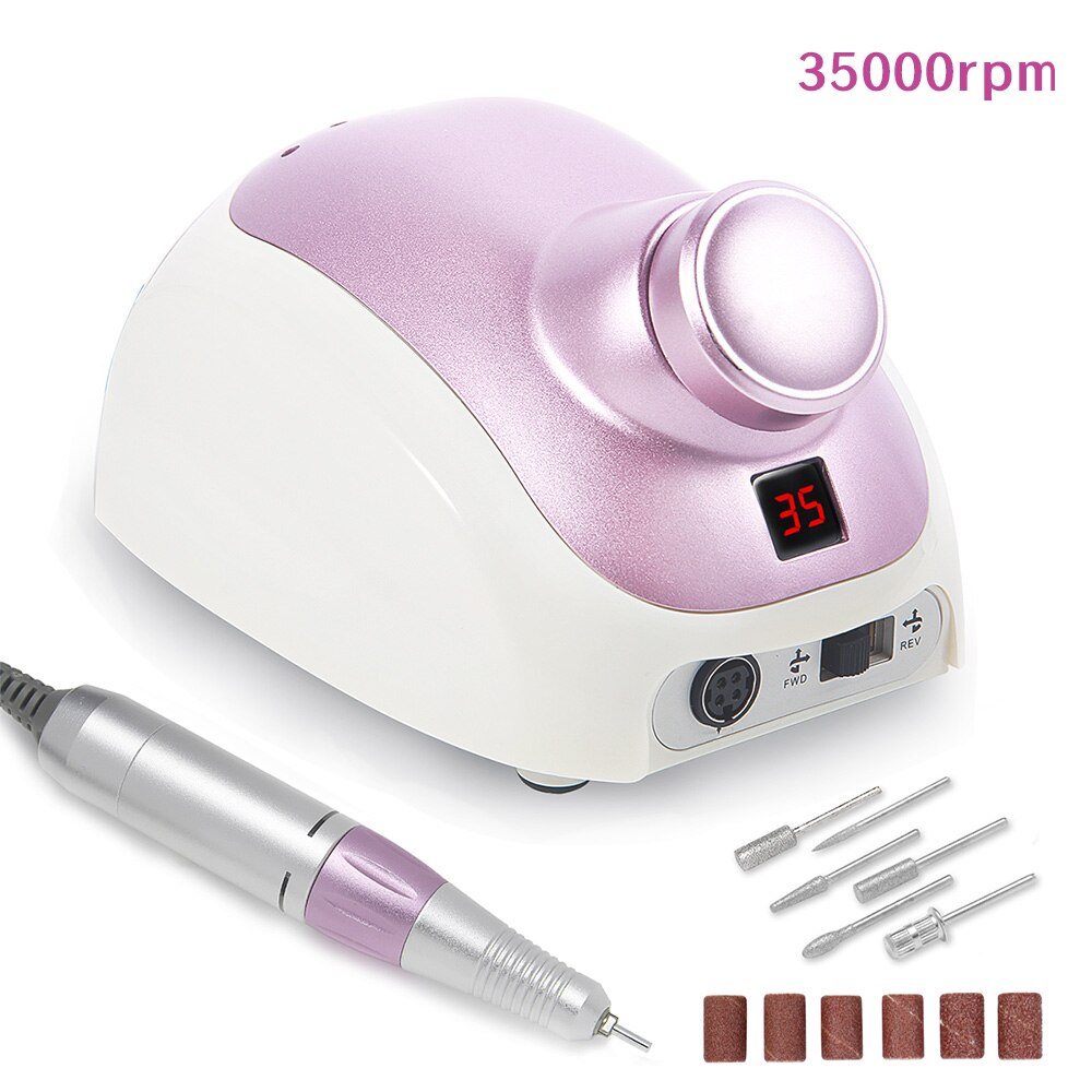 32W 35000Rpm Electric Nail Boor Machine Voor Manicure Machine Pedicure Frees Nail Apparatuur Nail Art Gereedschap