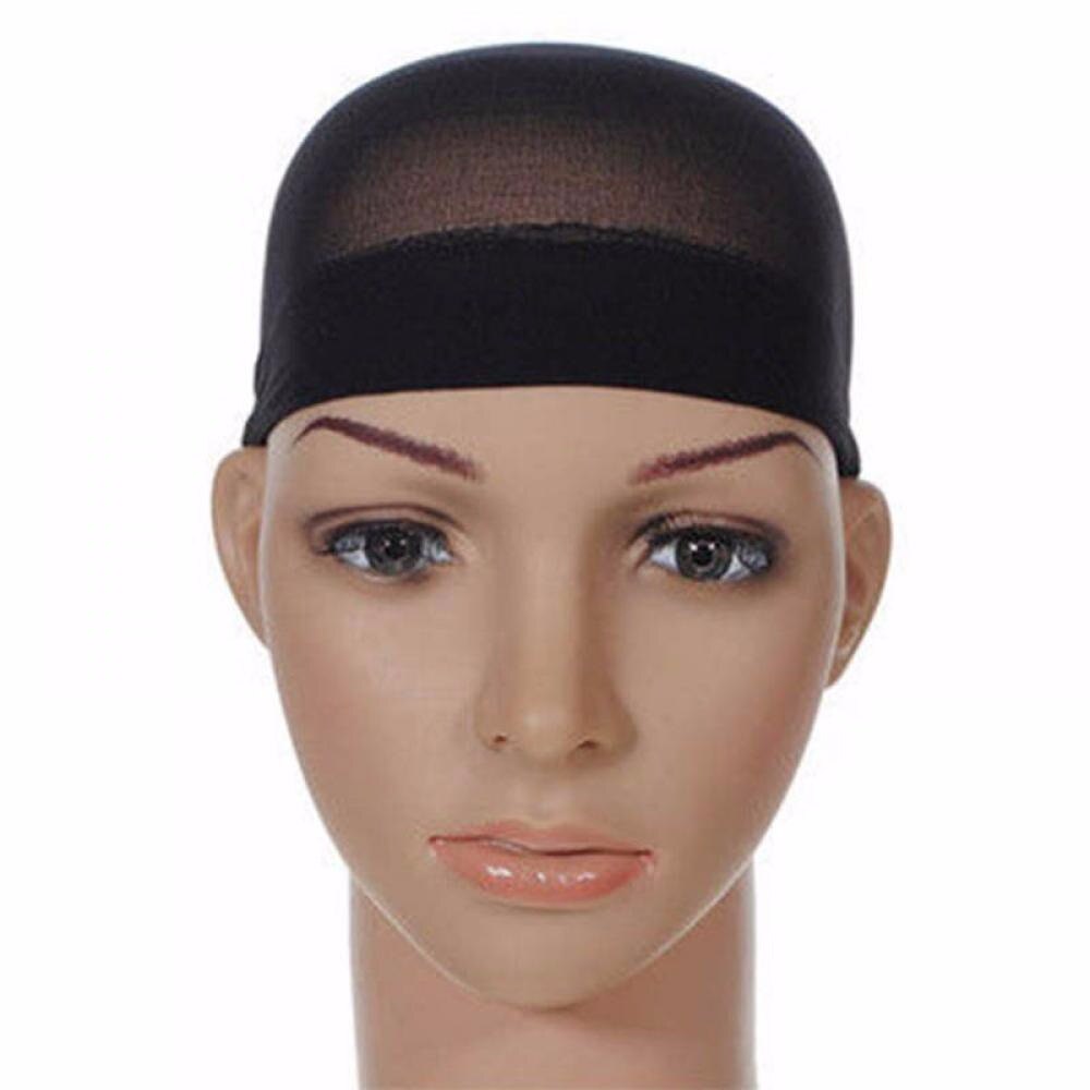 4-Pack Nylon Stretch Wig Caps Liner – Stocking Caps In Black, Brown & Beige (One Size)