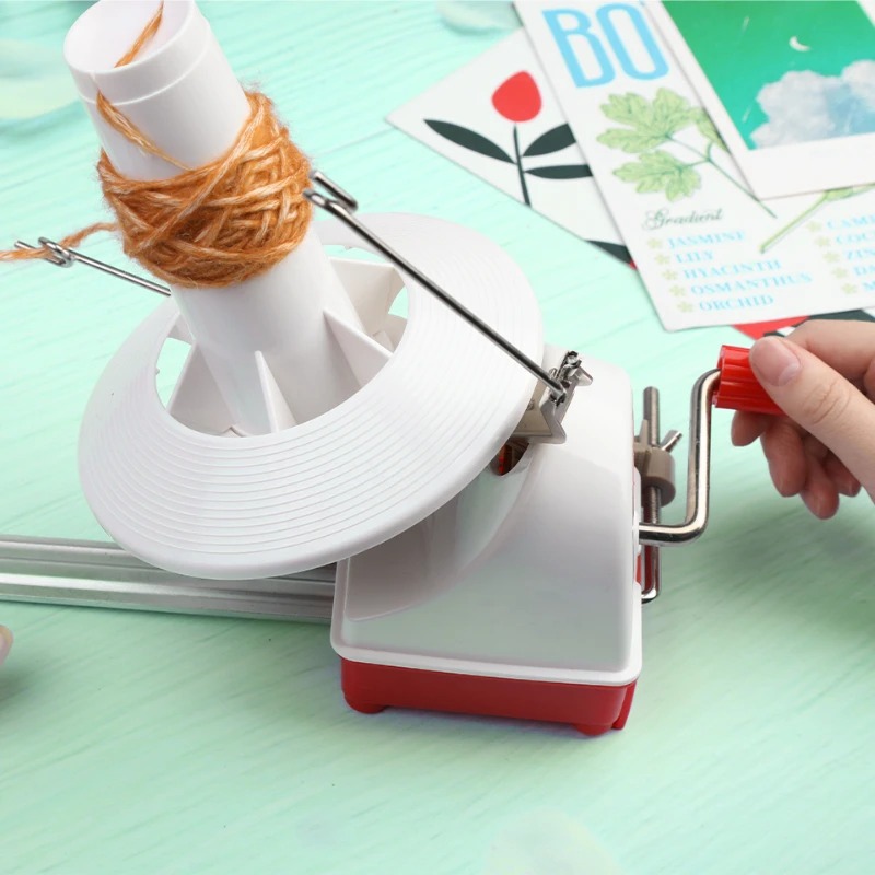 Manual Handheld Fiber Wool for DIY Sewing Making String Ball Hand Operated Yarn Winder Thread Skein Cable Winder Machine