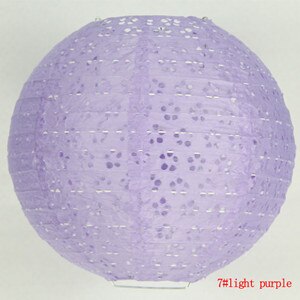 verrotten Papier Laternen 1 Stck 30 CM Durchbohrten Runde Papier Laterne Lampen Hochzeit Weihnachten Feier Dekoration Chinesische Papier Laternen W: hell Violett