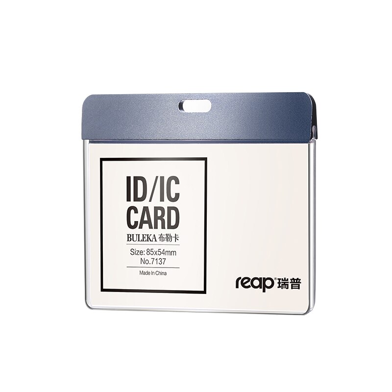 Soporte de placa con nombre de aluminio Reap 7136 con tarjeta de identificación o de autobús con cordón: 7136 Gray