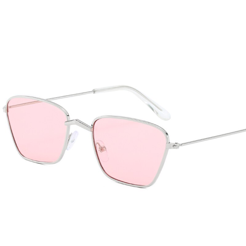 Kvinder metal vandring solbriller mænd retro små firkantede solbriller kvindelige briller stel skærme kørebrille  uv400: 12- bls 350-c7