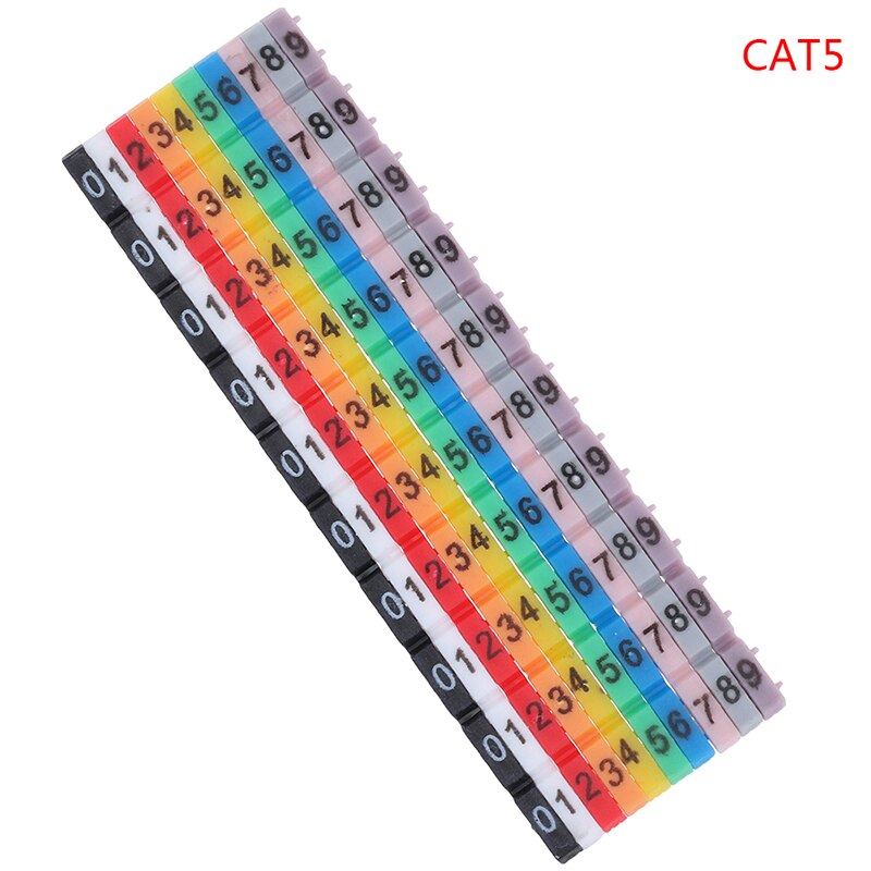100pcs/lot Label Mark Color Numeric Cable for cables CAT5/CAT6: CAT5
