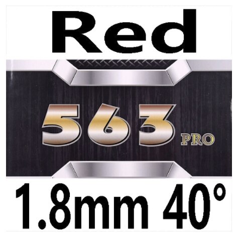 729 amistad 563 PRO (563 Provincia, Pips-out especial) Ataque de goma de tenis de mesa con esponja de Ping Pong: RED 1.8MM H40