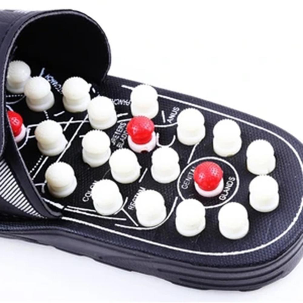 Zwart Wit Roterende Gossip Zool Gezondheid Massage Schoenen Magnetische Therapie Massage Slippers Dot Massage Slippers