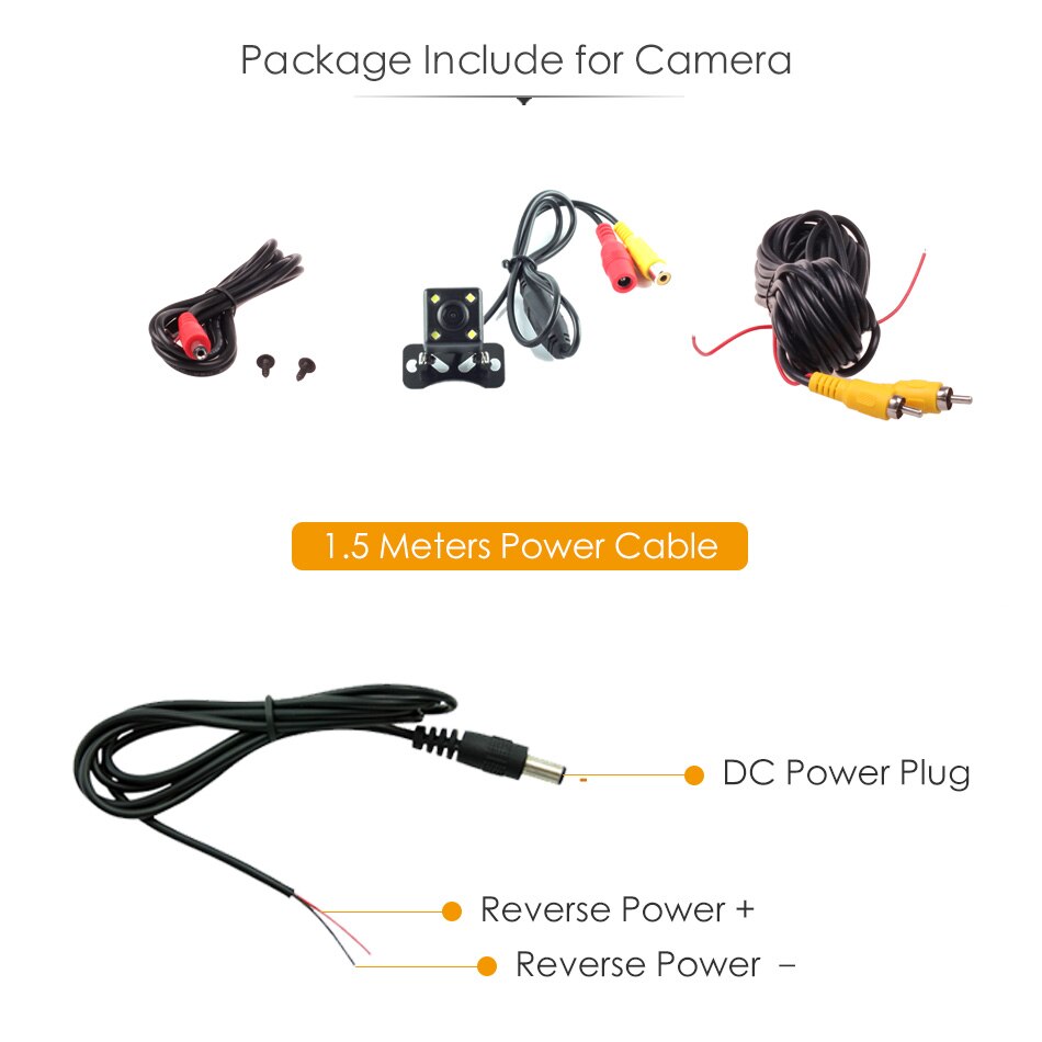 4.3 Inch 12V 24V Auto Vrachtwagen Bus Standalone Led Monitor Screen Met Achteruitrijcamera Reverse Backup Camera Parking kit Combo