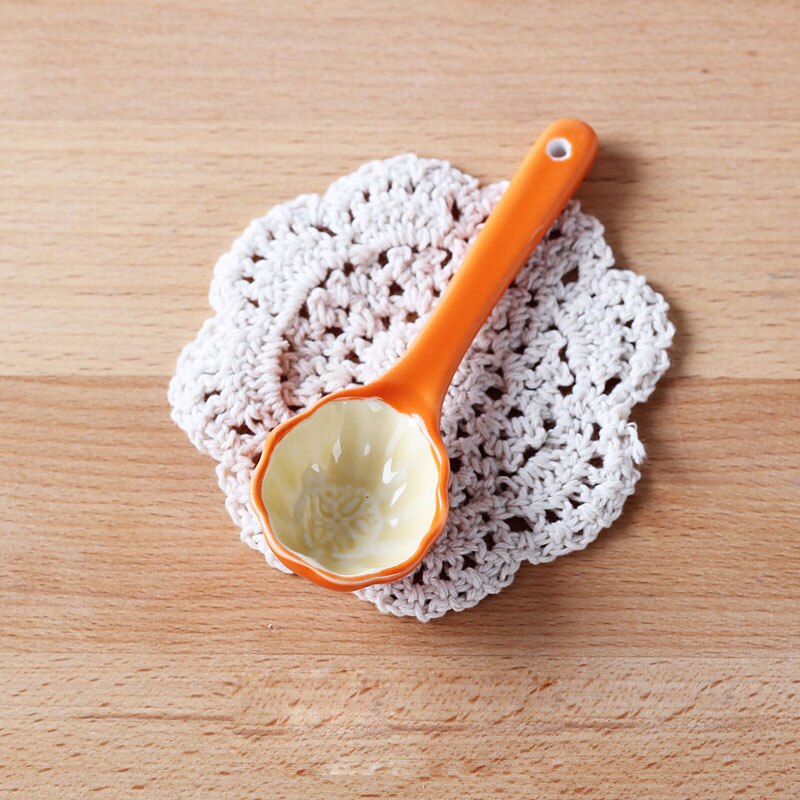 5 teile/satz Kreative Keramik Obst Löffel Schöne kinder Reis Löffel Küche Geschirr Suppe Teelöffel Haushalt ZL355: Colour 10