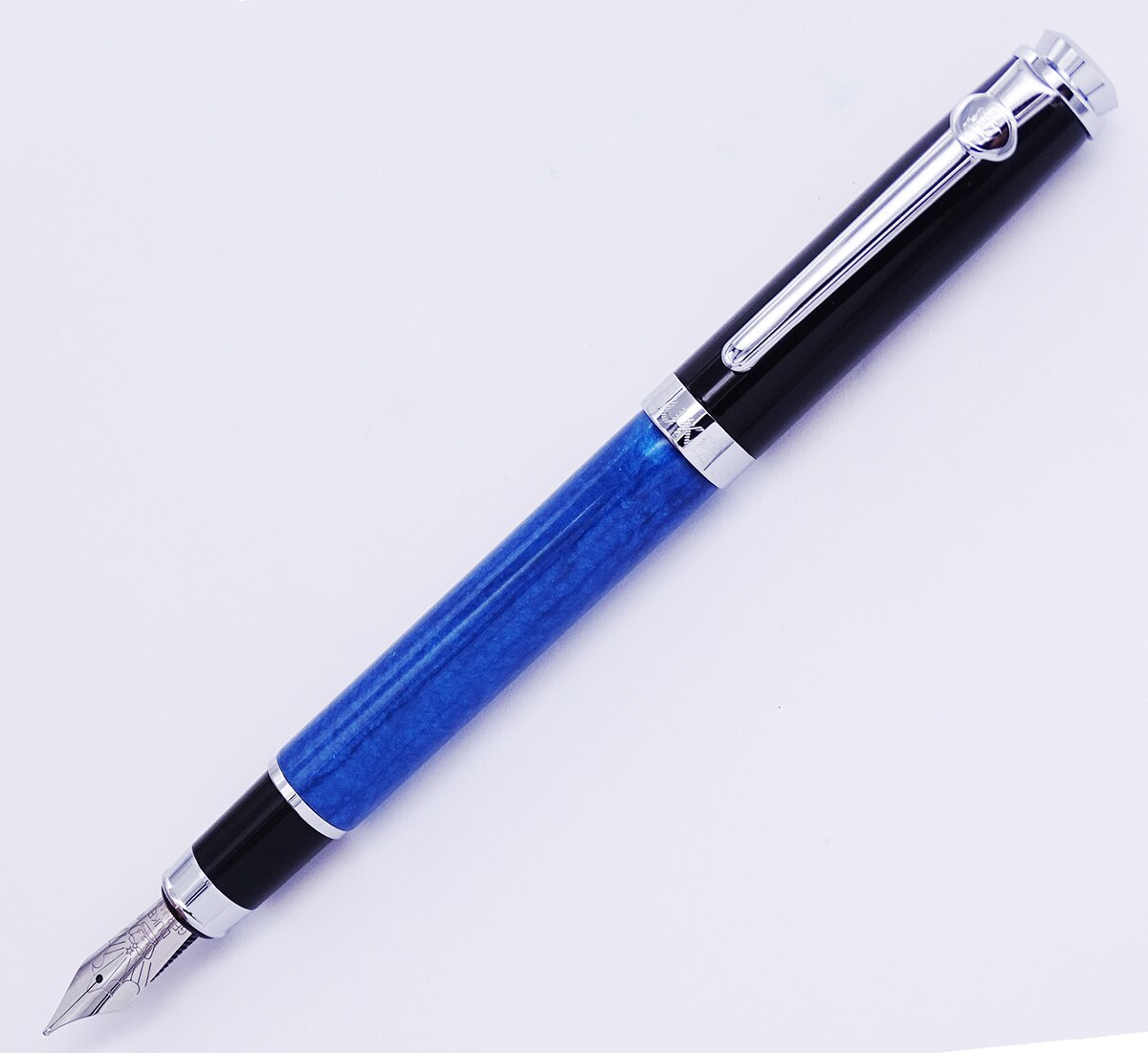Duke Celluloid Blue Fountain Pen Beautiful Quicksand Leonardo Da Vinci Medium Nib Pen Business Office Home Supplies