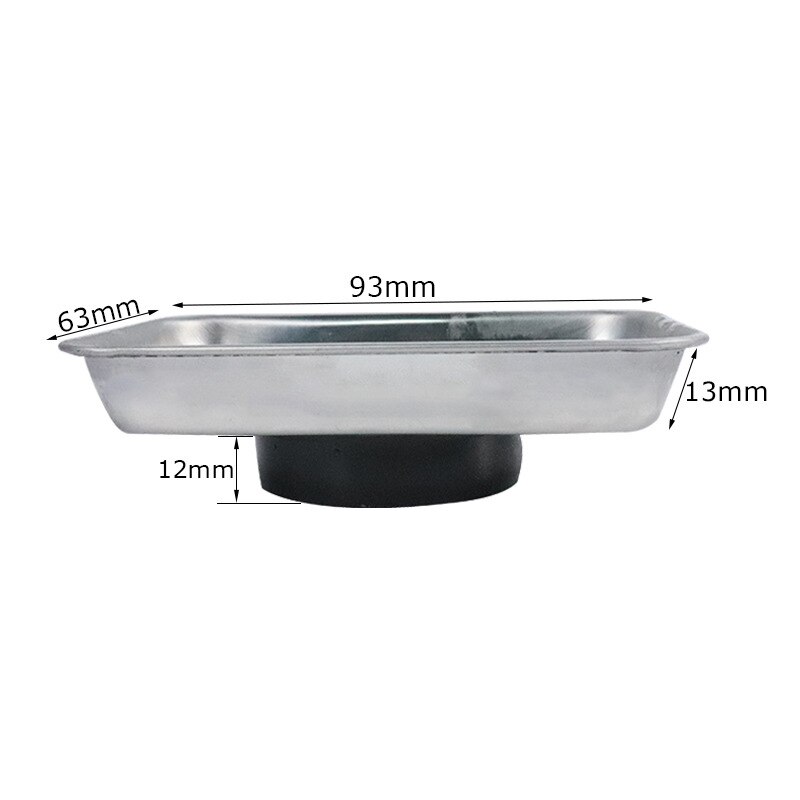 1Pc Magnetic Tray Stainless Steel Circular Square Screw Tray for Automotive Parts Suction Pad Absorb Dish Tools