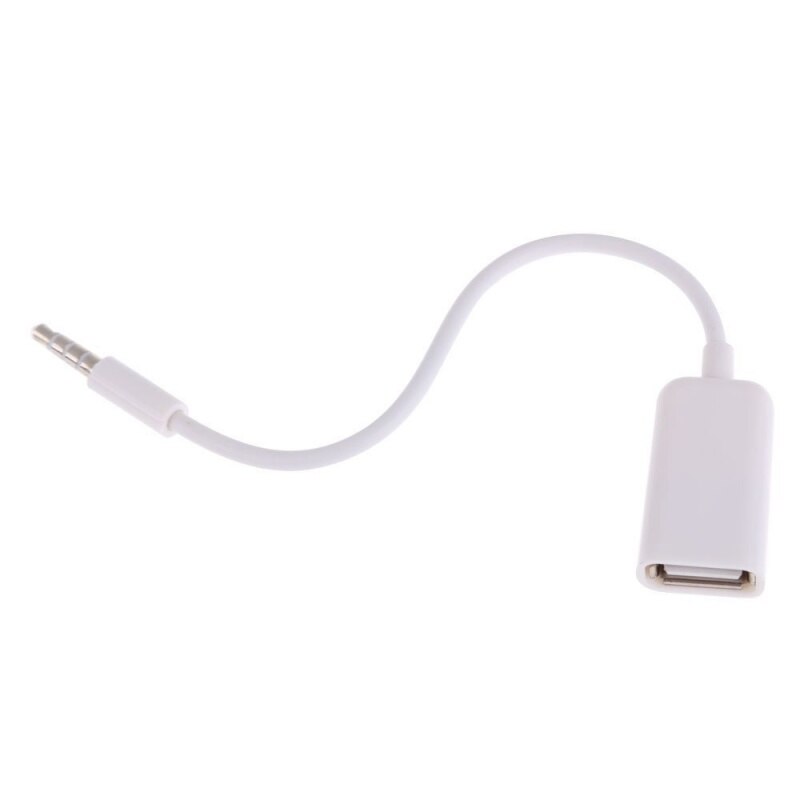 USB Female to AUX 3.5mm Male Jack Plug o Converter Adapter Data Cable: Default Title