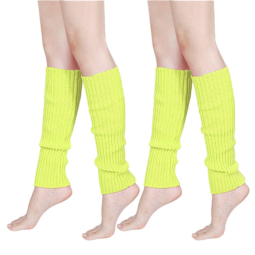 Frauen Männer Fluoreszenz Farbe Streifen Stiefel Manschetten Wärmer betroffen Bein Partei Strümpfe bein wärmer Winter calentadores de pierna mujer: Minze