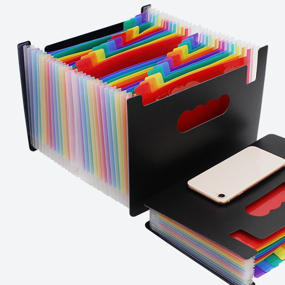 File Folders Colorful A5 Multi-Layer Expanding File Receipt Folder Organizer Pockets Holder Office School Supplies
