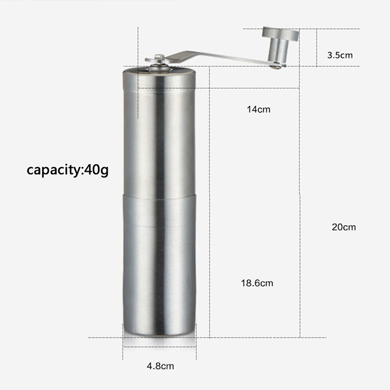 Roestvrij Staal Handmatige Koffiemolen Set Koffiezetautomaat Molen Keramische Metalen Hand Koffiemolen Maker Draagbare Koffie Gereedschap