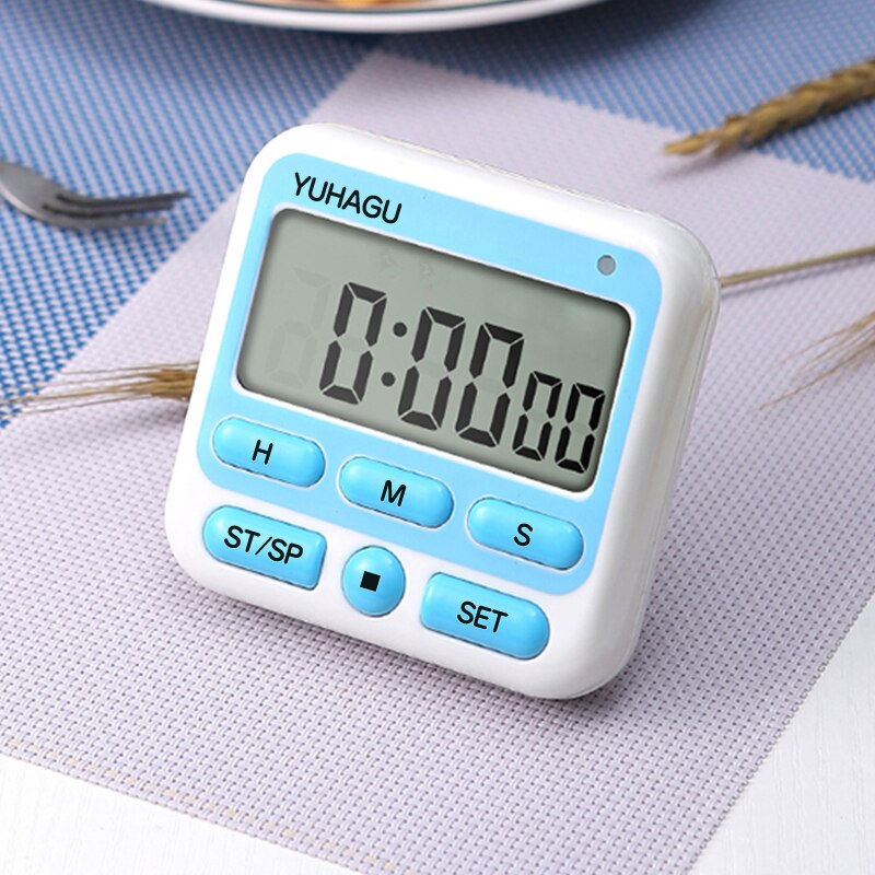 Yuhagu elektronisk timer, timer, tyst larm, stoppur, tidshantering