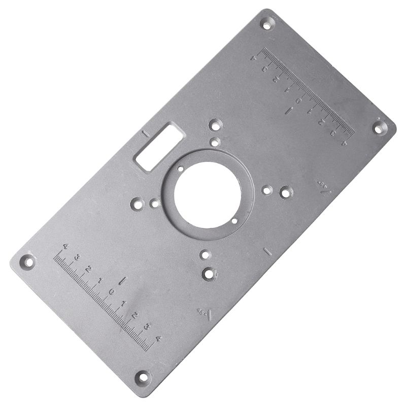 700C Aluminum Router Table Insert Plate + 4 Rings Screws For Woodworking Benches