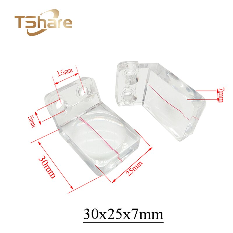 5 Pcs 18*25*6 and 30*25*7 Magnifying Glass Magnifying Lens for Sliding Table Saw: 30X25X7mm