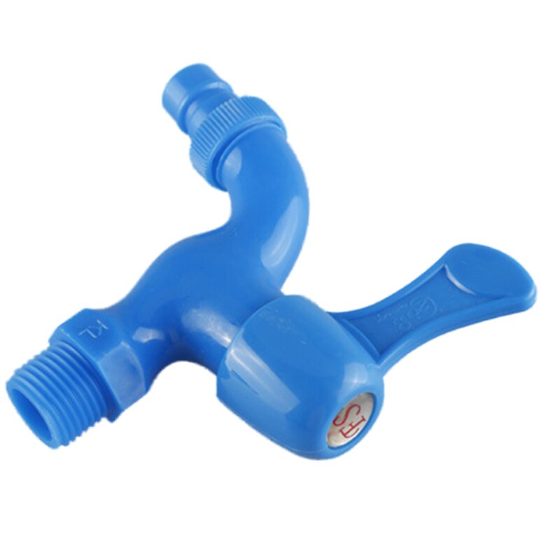 -Home Kitchen Plastic Blue Quarter Turn Faucet Tap